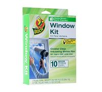 Duck 1163221 Kit di isolamento con film termoretraibile per interni, trasparente, 10 finestre