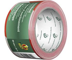Duck® 134-00 - Nastro segnaletico in PVC, 60 mm x 66 m, colore: Bianco/Rosso