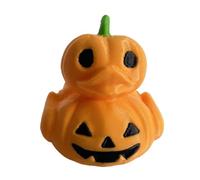 Duck a forma di fatta di resina sintetica - simpatica figura di Halloween arancione | Scultura di resina decorativa in forma di per l'appuntamento per feste invernali autunnali speciali