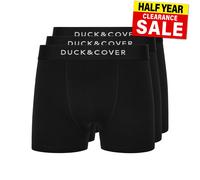 Duck And Cover Sagnet Boxer Shorts In Cotone 3 Pezzi Neri XXL