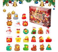 Duck Calendar Advent - Sturdy 12.2 Inch | Rubber Duck with Countdown Cålendar Christmas Fun Dučk Bath Party Favor | Mini Toys 24-Days Collectible for Home Birthday Party
