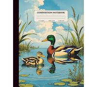 Duck Composition Notebook Wide Ruled: Vintage Aesthetic Notebook for students teens girls boys teachers, School Notes, writing journal, 7.5x9.25 (110 pages) Soft Cover