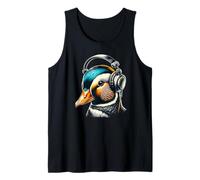 Duck cool con Cuffie | Amante d musica colorata arte animale Canotta