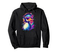 Duck DJ con Cuffie e Occhiali da Sole Felpa con Cappuccio