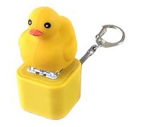 Duck Fidget Keyboard Keychain - Stress-Relief Toy With Light & Sound | Adorable Backpack & Purse Charm | Portable Sensory Ornament For Adults & Students