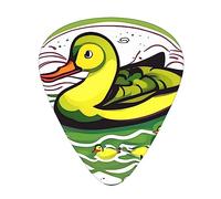 Duck Flock Gameguitar Plettro Set di 12 pezzi, 3 spessori con custodia per basso, chitarra elettrica e altro ancora.