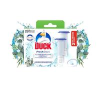 Duck Fresh Discs - 2 Ricariche da 6 Dischi Gel Igienizzanti WC, Fragranza Eucalipto con agenti candeggianti, Confezione da 2 Applicatori e 12 dischetti