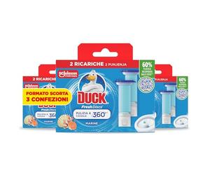 Duck Fresh Discs - Dischi gel igienizzanti WC, Fragranza Brezza Marine - Formato Scorta da 6 Ricariche, 36 Dischi Gel Igienizzanti WC