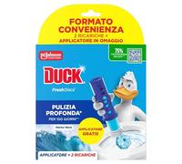 Duck Fresh Discs - Dischi gel igienizzanti WC, Fragranza Brezza Marine - Value pack 2 Ricariche + Base gratis