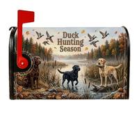 Duck Hunting Season Labrador Retriever - Coperture magnetiche per cassetta | Labrador Retriever, copertura per cassetta postale, anatre reali, paesaggio autunnale, tema sport all'aperto