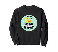 Duck Life: Got Any Grapes? Umorismo Meme Divertente per Gli Amanti delle Anatre Felpa, Unisex per Adulti, Nero, S