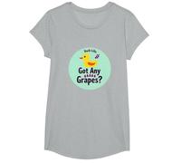 Duck Life: Got Any Grapes? Umorismo Meme Divertente per Gli Amanti delle Anatre Maglietta, Ragazze, Grigio Melange, S