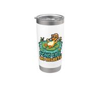 Duck Lily Pad Life Ninfee Bicchiere termico in acciaio inox doppia parete