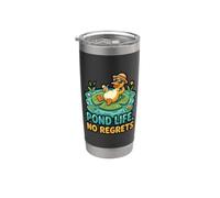 Duck Lily Pad Life Ninfee Bicchiere termico in acciaio inox doppia parete