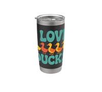 Duck Lover I Love Ducks Anatre colorate Bicchiere termico in acciaio inox doppia parete