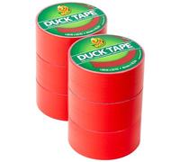 Duck Nastro adesivo in tessuto, tinta unita, rosso, 48 mm x 18,2 m, 6 pezzi