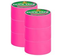 Duck Nastro adesivo tinta unita rosa fluo, 48 mm x 13,7 m, confezione da 6
