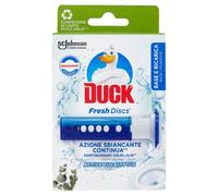 Duck Fresh Discs - Base per Dischi Gel Igienizzanti WC, Fragranza Eucalipto con agenti candeggianti - Confezione da 1 Applicatore e 6 Dischetti