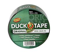 Duck Tape Duck Original Black, nastro adesivo per riparazione in tessuto impermeabile, 50 mm x 50 m, formula migliorata, ad alta resistenza
