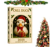 Duck Ornament Calendar - 26 cm Countdown Calendar | Acrylic Holiday Ornament Set - 24-Day Flat Acrylic Duck Decorations Bringing Festive Cheer for Lovers Families Teens and Holiday Memories Together.
