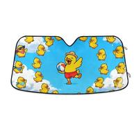 Duck Party in The Sky Parabrezza Auto Parasole Pieghevole Riflettente Parasole Protezione dal Calore Auto Protezione Solare Blocca I Raggi UV Mantiene il Veicolo Fresco Deco Regalo