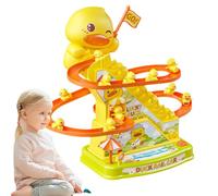 Duck Roller Coaster Toy - Luci lampeggianti musica arrampicata anatre, gioco di arrampicata per scale | Esercizi di abilità manuali per bambini, esperienza di gioco interattiva, sviluppo motorio