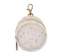 Duck Rustic Farm Flower Pink Stripe Baby Ciuccio Caso con Cerniera e Clip Portafoglio Portamonete, Accessori da Viaggio