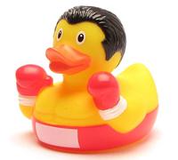 Duck Shop I Badeente Boxer I Paperella di gomma I L: 8 cm