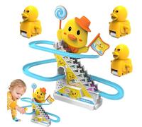 Duck Slide Toy - Electric Track Stairs Coup Croaster Escalator Style Interactive Play Durable Educational Fun | Giocattolo d' colorato con luci LED Musica per 3 anni e intrattenimento