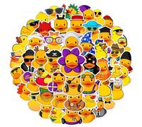 Duck Stickers, Laptop Stickers, 50 pezzi, impermeabili, design brillante e resistente, decalcomanie decorative per telefono, tablet, skateboard, acqua bottiglia, 1,57-2,76 pollici
