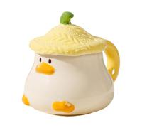 Duck Tea Cup, Funny Mug, Cartoon Ceramic Cup, Novelty Tea Drinkware with Large 400ml Capacity and Comfortable Handle for Enjoying Coffee, or Hot Chocolate, 1 Piece