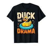 Duck The Drama Divertente Fresco Rilassato Maglietta