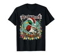 Duck The Halls Christmas Mallard Xmas Caccia Anatra Donna Uomo Maglietta