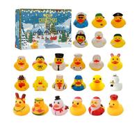Duck Themed Countdown, Bath Companion, Kids Christmas Surprise | 24 Days Christmas Animal Calendar 31.2x22.6x5.8cm, For Kids Home Class Reward Bath Bathtub Holiday Party