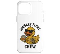 Duckie gomma Whisky Float Crew divertente Duck Party Custodia per iPhone 16 Pro Max