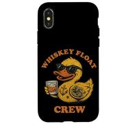 Duckie gomma Whisky Float Crew divertente Duck Party Custodia per iPhone X/XS