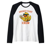 Duckie gomma Whisky Float Crew divertente Duck Party Maglia con Maniche Raglan