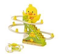 Ducks Climbing Toys, Duck Tracks Slide Toy Set with Music, Interactive Animal Cartoon Race, Fun and Lovely Slide Game for Celebrations, Kids' Parties, 8.86x10.83x5.51 inches
