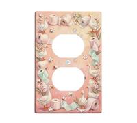 Ducks - Coperture da parete duplex per bagno, stile rustico con bolle di carta igienica, in plastica, dimensioni standard, per prese elettriche, soggiorno, camera da letto, casa, ufficio