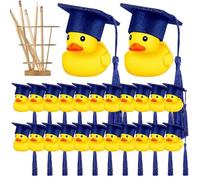 Ducks Di Graduazione | Mini Anatre In Gomma Morbida Con Cappuccio Di Graduazione | Giocattoli Di Gomma Divertenti Per Decorazioni Per Festa Di Laurea, Favori Di Celebrazione, Regali Di F
