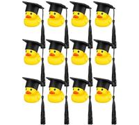 Ducks Di Graduazione | Mini Anatre In Gomma Morbida Con Cappuccio Di Graduazione | Giocattoli Di Gomma Divertenti Per Decorazioni Per Festa Di Laurea, Favori Di Celebrazione, Regali Di F