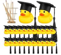 Ducks Di Graduazione | Mini Anatre In Gomma Morbida Con Cappuccio Di Graduazione | Giocattoli Di Gomma Divertenti Per Decorazioni Per Festa Di Laurea, Favori Di Celebrazione, Regali Di F