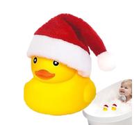 Ducks di - Mini giocattoli da bagno da 5,5 cm con cappello da Babbo Natale, cigolanti galleggianti per divertimento per le vacanze, favore della festa di Natale, compleanno e fes