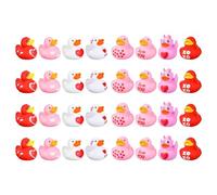 Ducks di San in Gomma - Ducks in Gomma Vacanze, Ducks | Giocattolo da Bagno di Anatra Cuore, Giocattoli da Bagno a tema, Figure d'Anatra per Motivo Cuore per Regali Romanzo