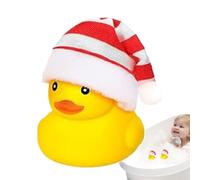 Ducks in gomma - Giocattoli d' divertenti colorati | Giocattoli d' con cappello di Babbo Natale, regali di festa per bambini, accessori da bagno per la decorazione di festa