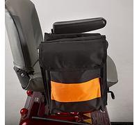 Ducksback Borsa laterale per scooter/sedia a rotelle con portafoglio, Spazio versatile, Nero e fluorescente