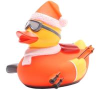 Duckshop - Anatra da bagno, sciatore, colore: bianco I Anatra da bagno per sport invernali I L: 8,5 cm I Regalo per il doposci I Regalo per sciatori