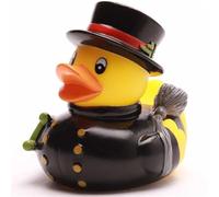 Duckshop I - Anatra da bagno, spazzacamino, motivo: papera, lunghezza: 8 cm, regalo di Capodanno, collezionista