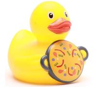 Duckshop I Paella - Anatra da bagno, idea regalo per gli appassionati della Spagna, idea regalo per i soldi divertenti, decorazione per il bagno, statuetta da collezione, lunghezza: 9 cm