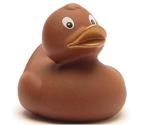 Duckshop - Papera di gomma Lea, 8 cm, colore marrone